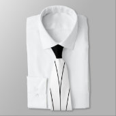 Cravate Design Art Déco Noir Et Blanc (Attaché)