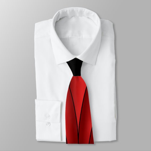 Cravate Design Art déco rouge (Attaché)