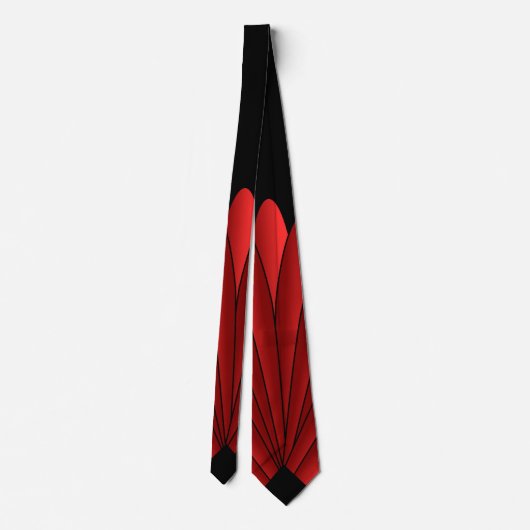 Cravate Design Art déco rouge (Dos)