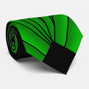 Cravate Design Art déco vert