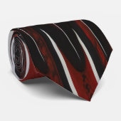 Cravate Design autochtone - Cockatoo noir (Roulé)