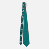 Cravate Design aztèque en couleur turquoise (Dos)