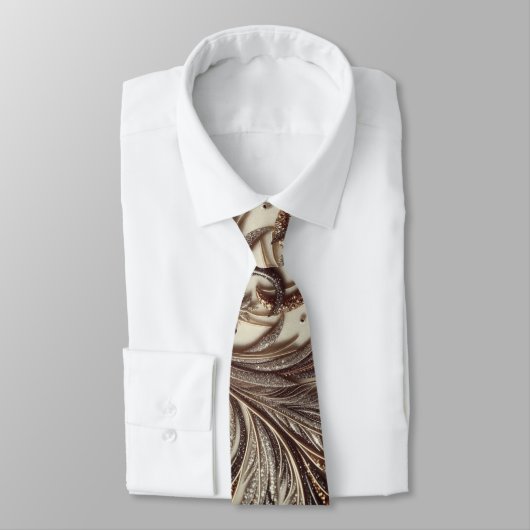 Cravate Design baroque glamour avec Parties scintillant et (Attaché)