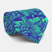 Cravate Design bleu vert (Roulé)