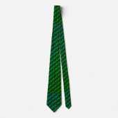 Cravate Design bleu vert néon Abstrait (Devant)