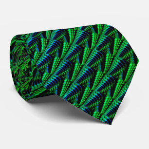 Cravate Design bleu vert néon Abstrait