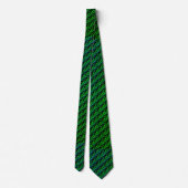 Cravate Design bleu vert néon Abstrait (Dos)