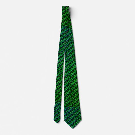 Cravate Design bleu vert néon Abstrait (Dos)