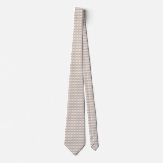 Cravate Design carreau minimal beige (Devant)