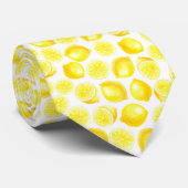Cravate Design citrons aquarelle (Roulé)