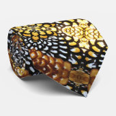 Cravate Design coloré en plumes de faisan - Brown, Jaune, (Roulé)