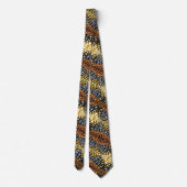 Cravate Design coloré en plumes de faisan - Brown, Jaune, (Dos)