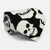 Cravate Design crâne noir (Roulé)