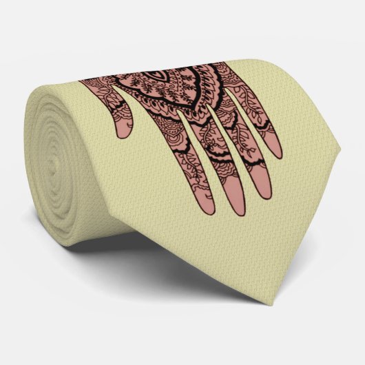 Cravate Design d'art manuel de Mehndi (Roulé)