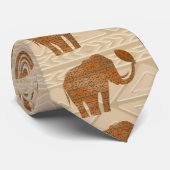 Cravate Design d'art tribal des éléphants (Roulé)