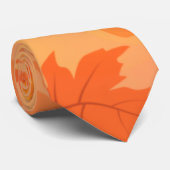 Cravate Design d'automne avec feuilles d'érable et effet b (Roulé)