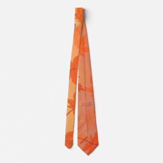 Cravate Design d'automne avec feuilles d'érable et effet b (Dos)