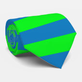 Cravate Design de bandes bleues et vertes (Roulé)
