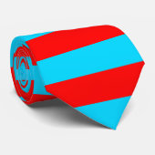 Cravate Design de bandes rouges et bleues (Roulé)