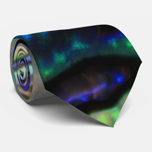 Cravate Design de coquillages bleu et vert (Roulé)