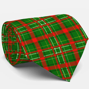 Cravate Design de Motif de Noël Tartan vert