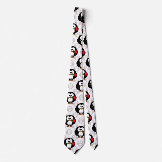 Cravate Design de Motif de surface de pingouin mou Imprime (Devant)