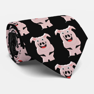 Cravate Design de porc noir