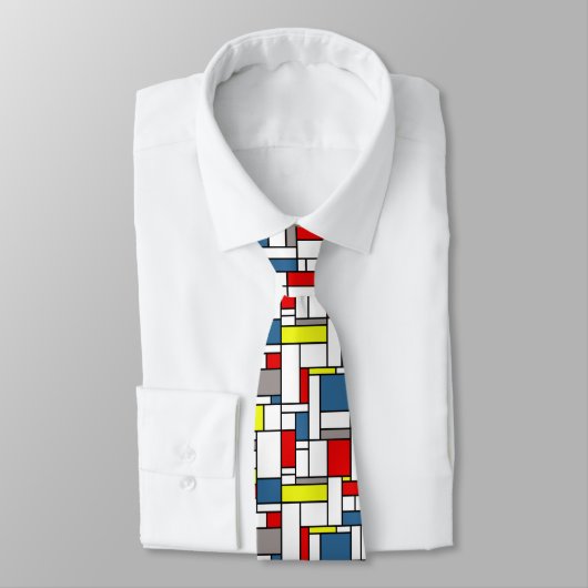 Cravate Design de style mondrien (Attaché)