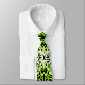 Cravate Design de tatouage Tribal Personnalisé Vert (Attaché)