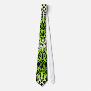 Cravate Design de tatouage Tribal Personnalisé Vert