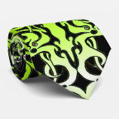 Cravate Design de tatouage Tribal Personnalisé Vert (Roulé)