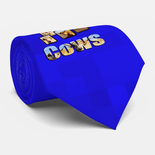 Cravate Design de vache Hot Blue Highland, (Roulé)