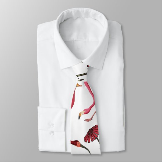 Cravate design d'oiseau rouge moderne (Attaché)