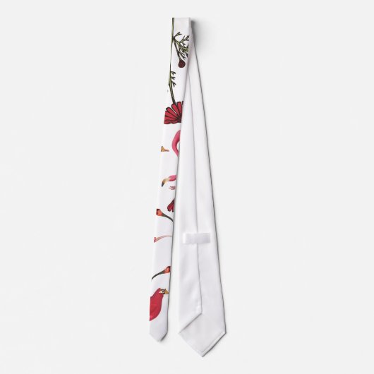 Cravate design d'oiseau rouge moderne (Dos)