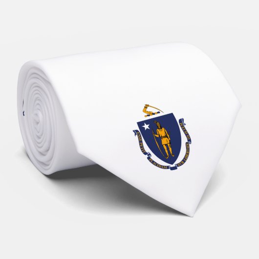 Cravate Design du drapeau d'État du Massachusetts (Roulé)