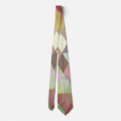 Cravate Design élégant Brown, vert et rose Motif diamant (Dos)