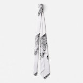 Cravate Design élégant noir et rose léopard animal blanc (Dos)