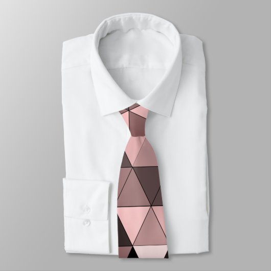 Cravate Design élégant Sangria Brown & Motif rose (Attaché)