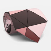 Cravate Design élégant Sangria Brown & Motif rose (Roulé)
