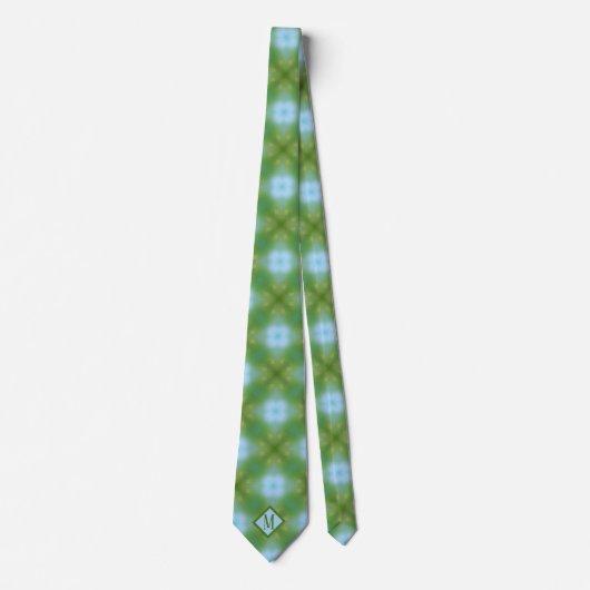 Cravate Design élégant Sea Green Blue Design Motif unique (Devant)