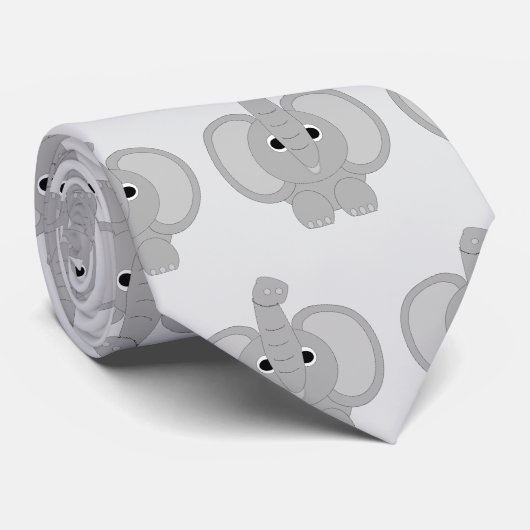 Cravate Design éléphant (Roulé)