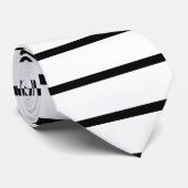 Cravate Design en rayures blanches et noires (Roulé)