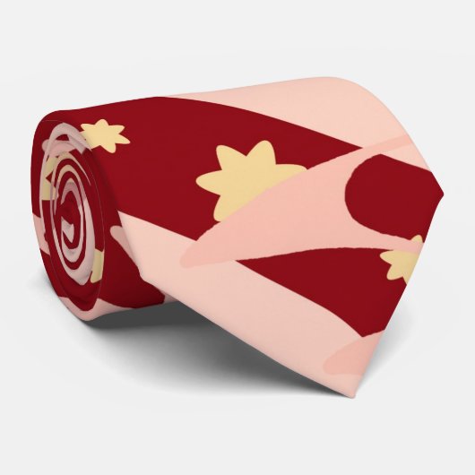 Cravate Design étoile rouge (Roulé)