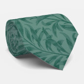 Cravate Design feuille vintage vert élégant (Roulé)