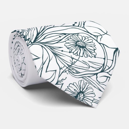 Cravate Design floral (Roulé)