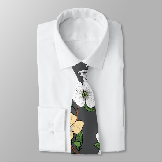 Cravate Design floral 5 (Attaché)