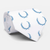 Cravate Design floral bleu (Roulé)