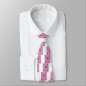 Cravate Design graphique en mosaïque Rose spécial (Attaché)