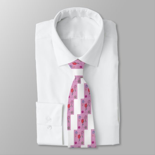 Cravate Design graphique en mosaïque Rose spécial (Attaché)