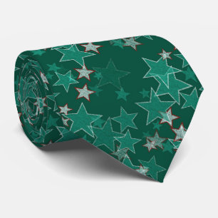 Cravate Design Green Stars